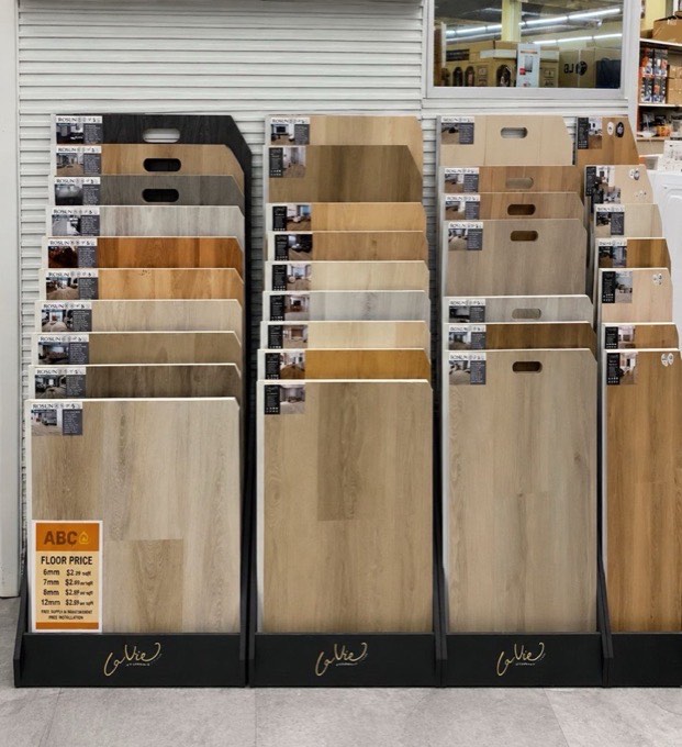 Wide selection of flooring in stock at 123 Building